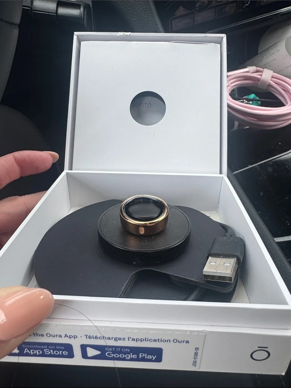 Oura Rose Gold Horizon Ring Packaging